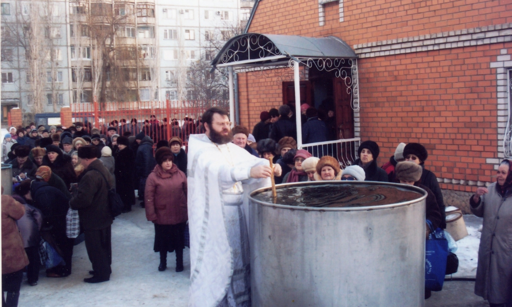 Освящение воды в Сретенском монастыре